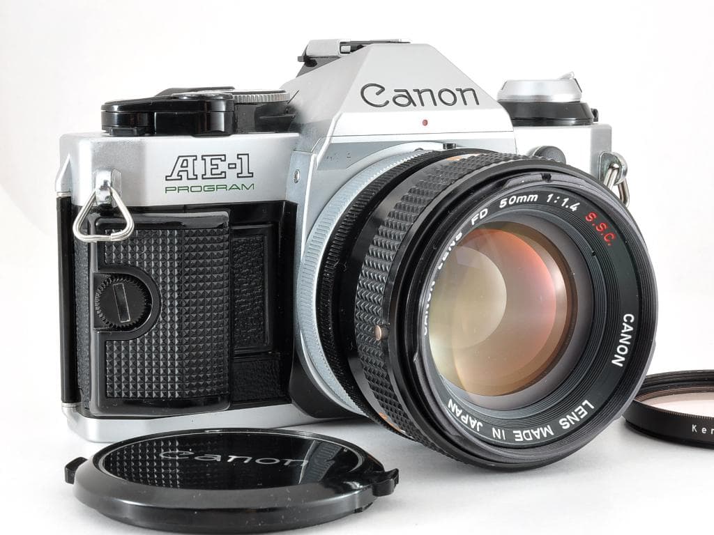 キヤノン AE-1 PROGRAM シルバー FD 50/f1.4 SSC 動確
