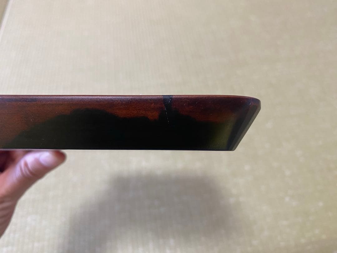 黒柿拭き漆我谷盆（くろがきふきうるしわがたぼん）