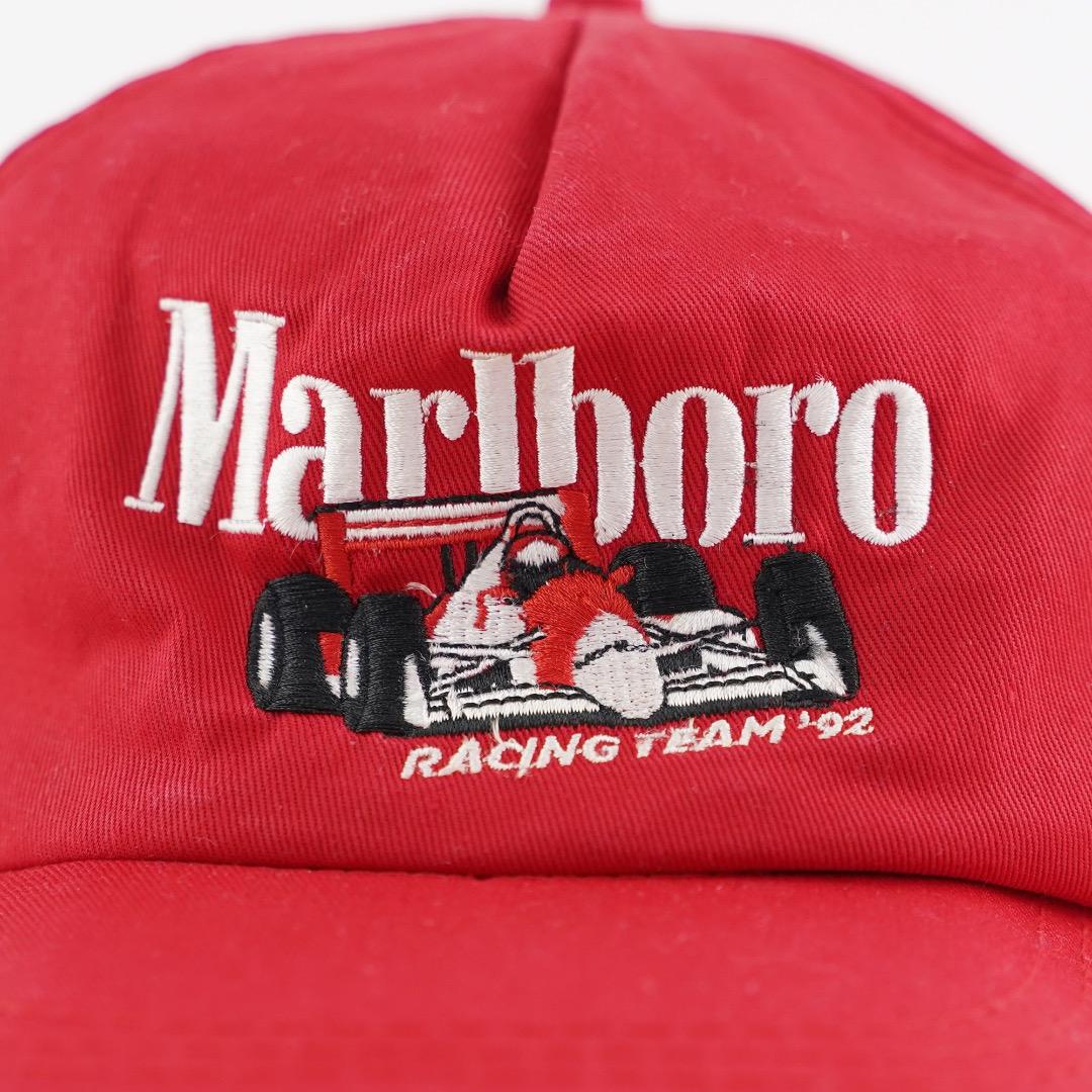 Marlboro マルボロ 帽子 キャップ ロゴ 刺繍 90s 赤 18397