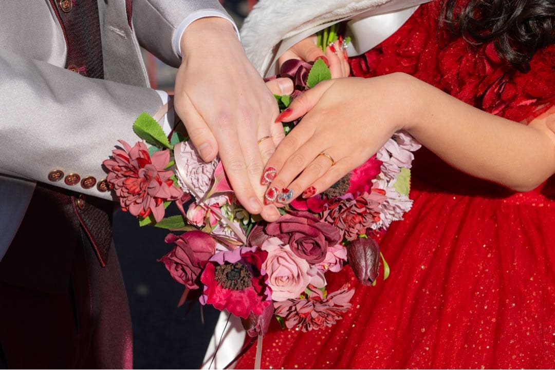 ウェディングドレス ハツコエンドウ風