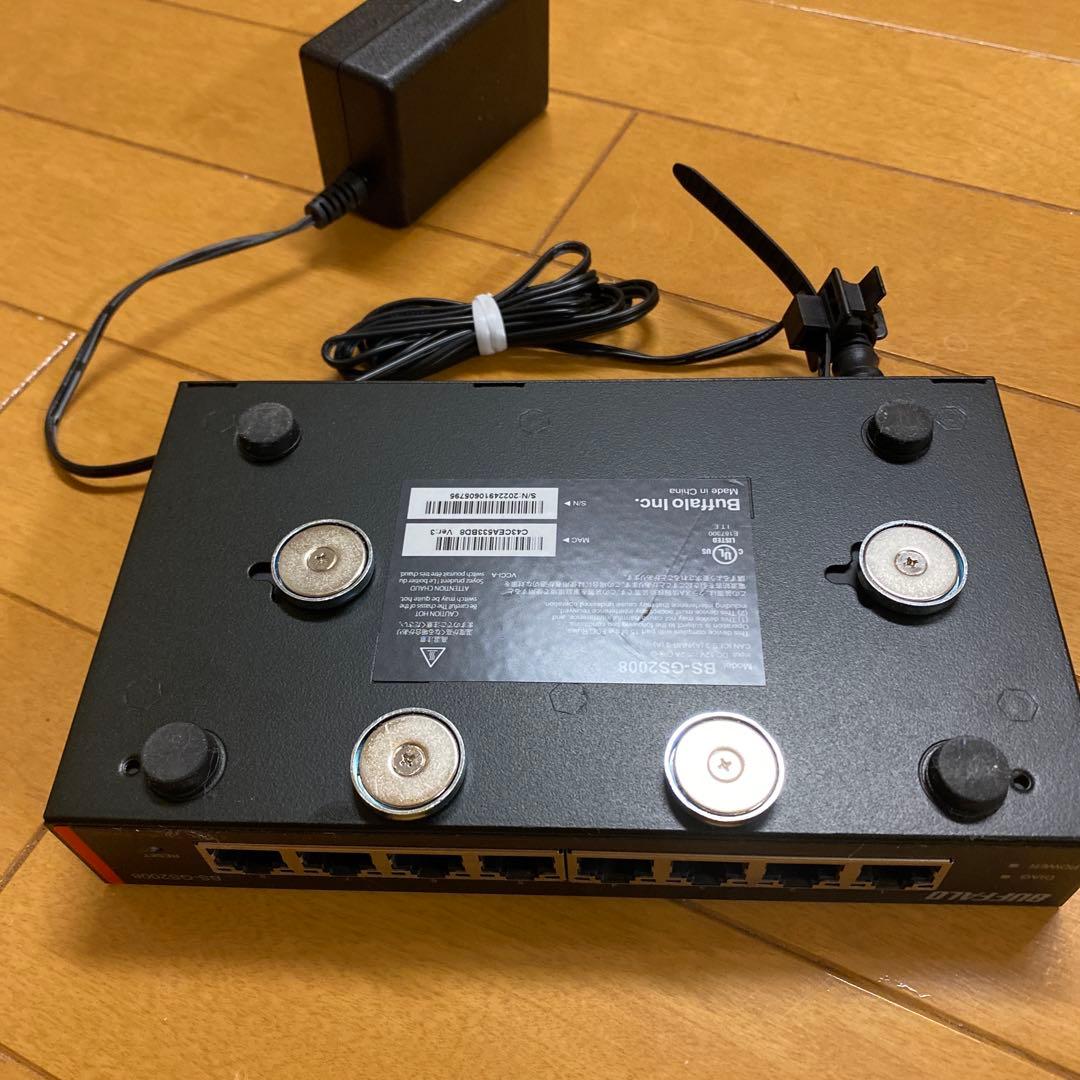 ⭐︎美品⭐︎BUFFALO BS-GS2008 本体&アダプターセット