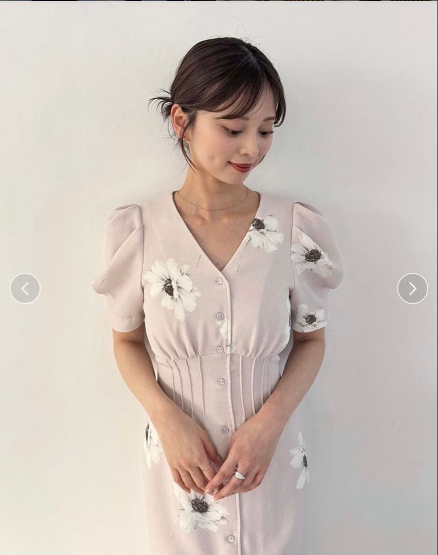 SNIDEL【FLOWER COLLECTION】プリントタイトワンピース