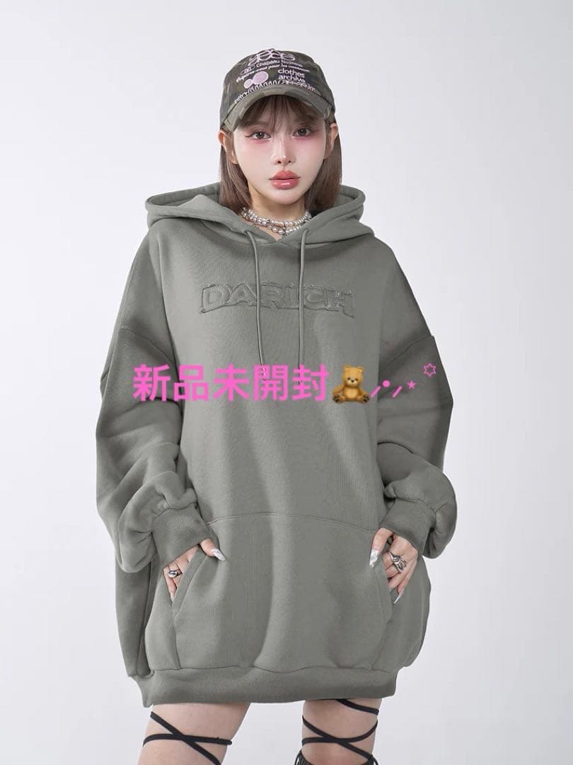 Darichダーリッチ / スプレーレースアップフーディ カーキ【新品未開封】