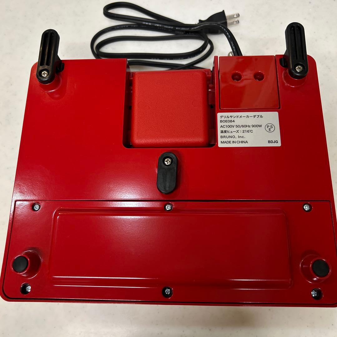 BRUNOグリルサンドメーカー　ダブル　レッド