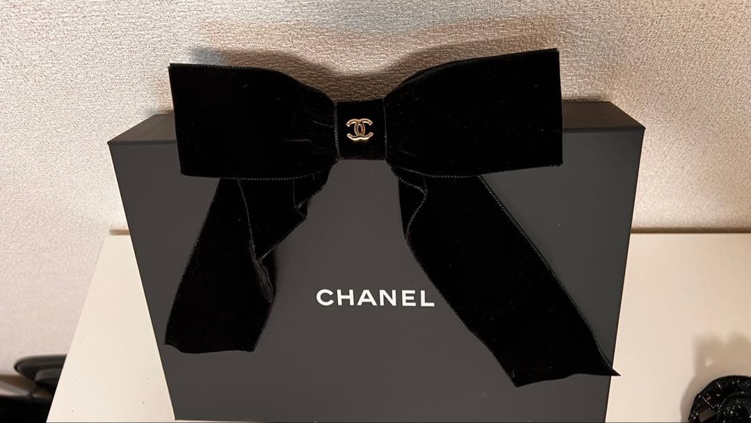 CHANEL ベロアリボンバレッタ