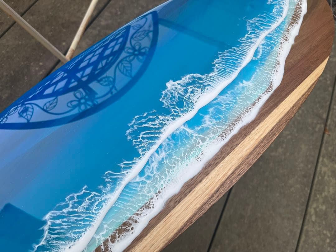レジンアート海(サーフボードテーブル)訳あり