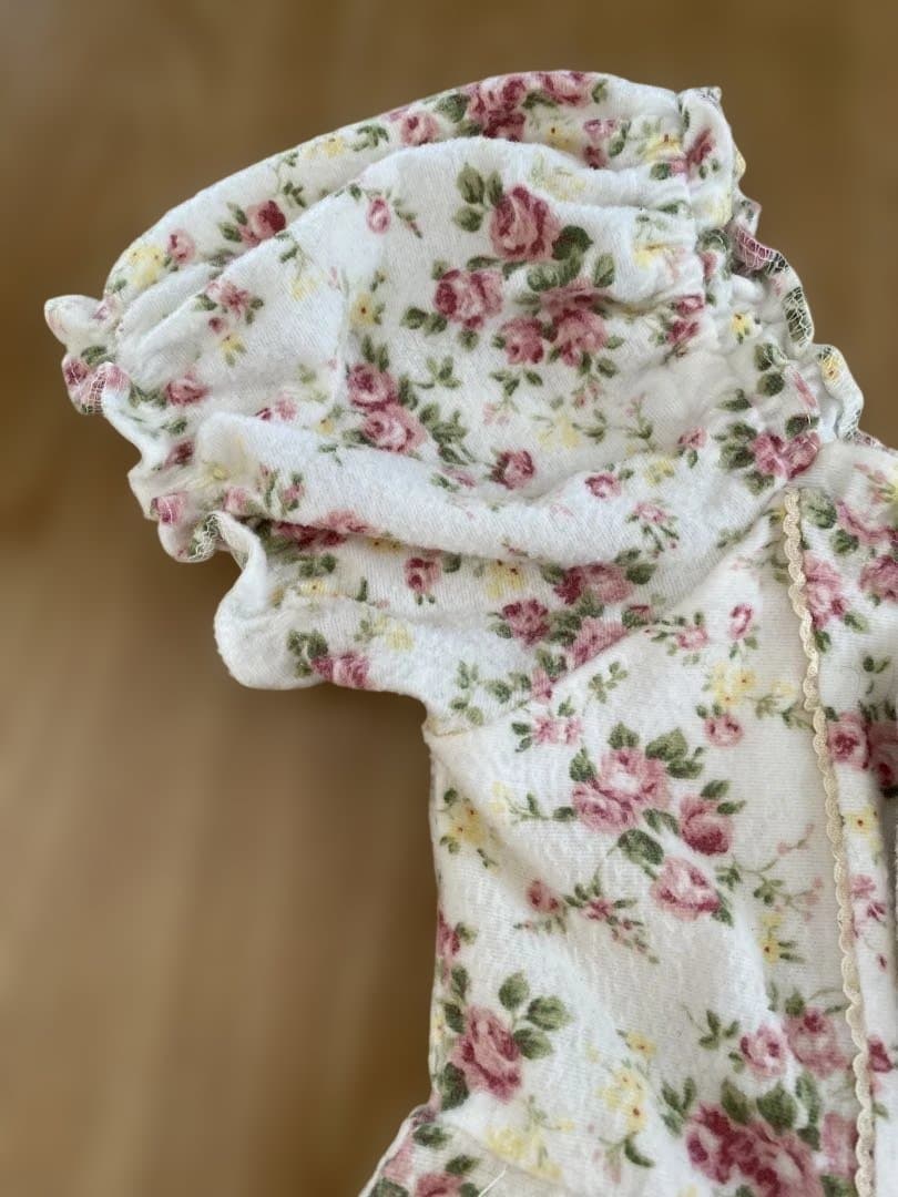 LIZ LISA リボン花柄オフショルワンピース ホワイト