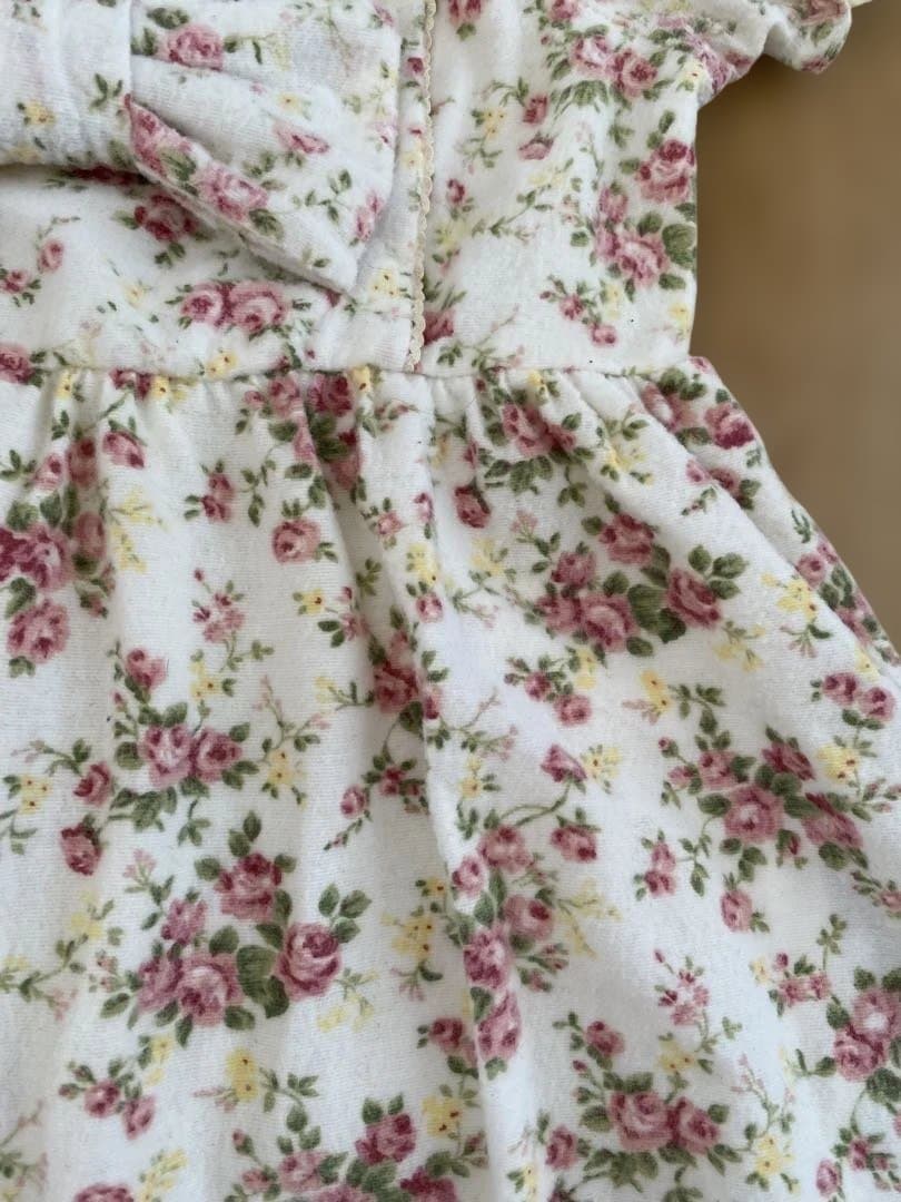 LIZ LISA リボン花柄オフショルワンピース ホワイト