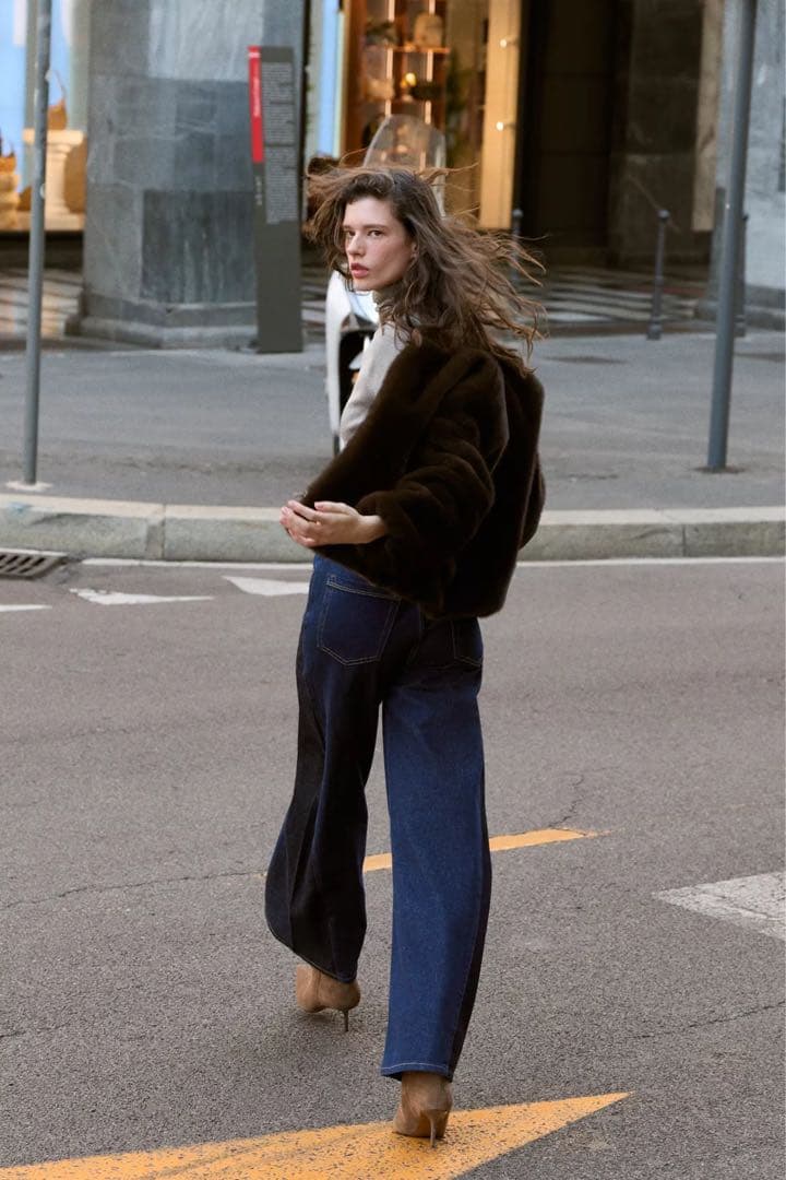 ZARA ザラ フェイクファーボンバージャケット M