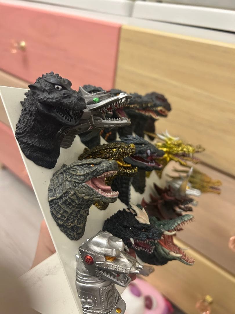 ゴジラ一番くじ　ヘッドマクドネット　19体セット