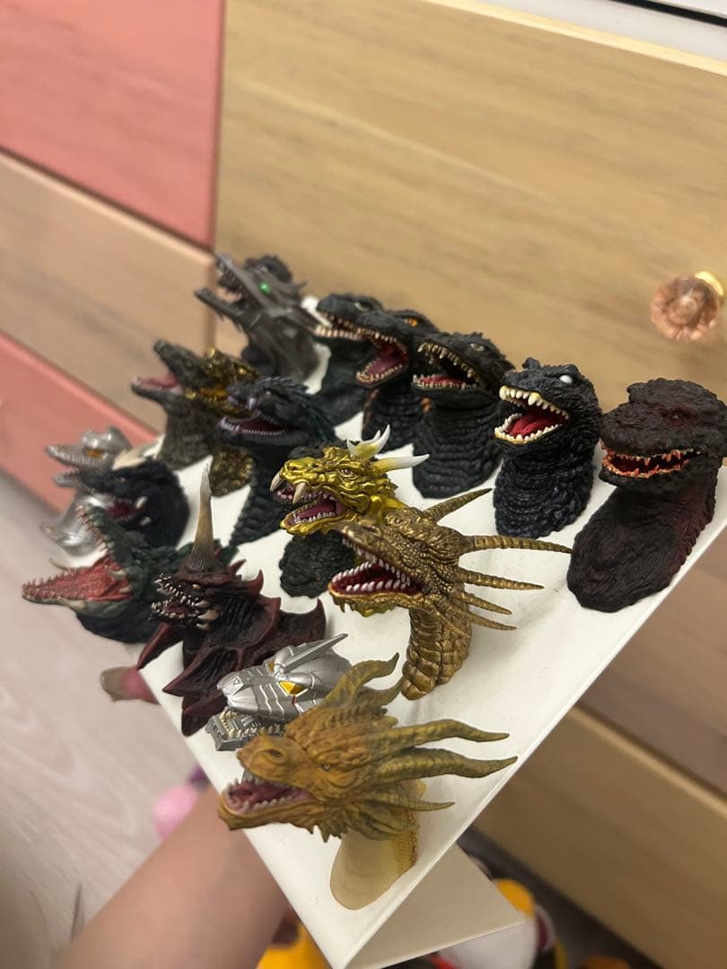 ゴジラ一番くじ　ヘッドマクドネット　19体セット