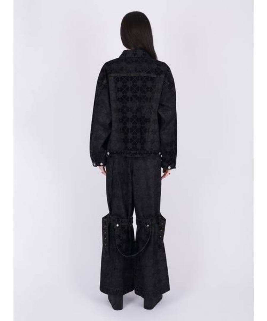 新品タグ付き　PAMEO POSE クローバー柄　パンツ　デニム　y2k