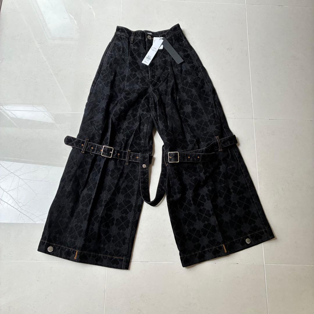 新品タグ付き　PAMEO POSE クローバー柄　パンツ　デニム　y2k