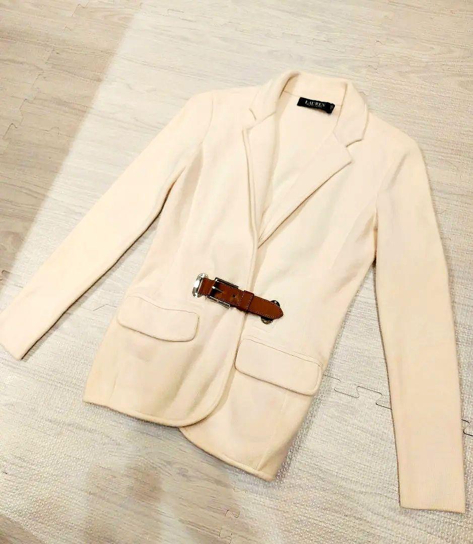 LAUREN RALPH LAUREN ベルトデザイン　ニットジャケット
