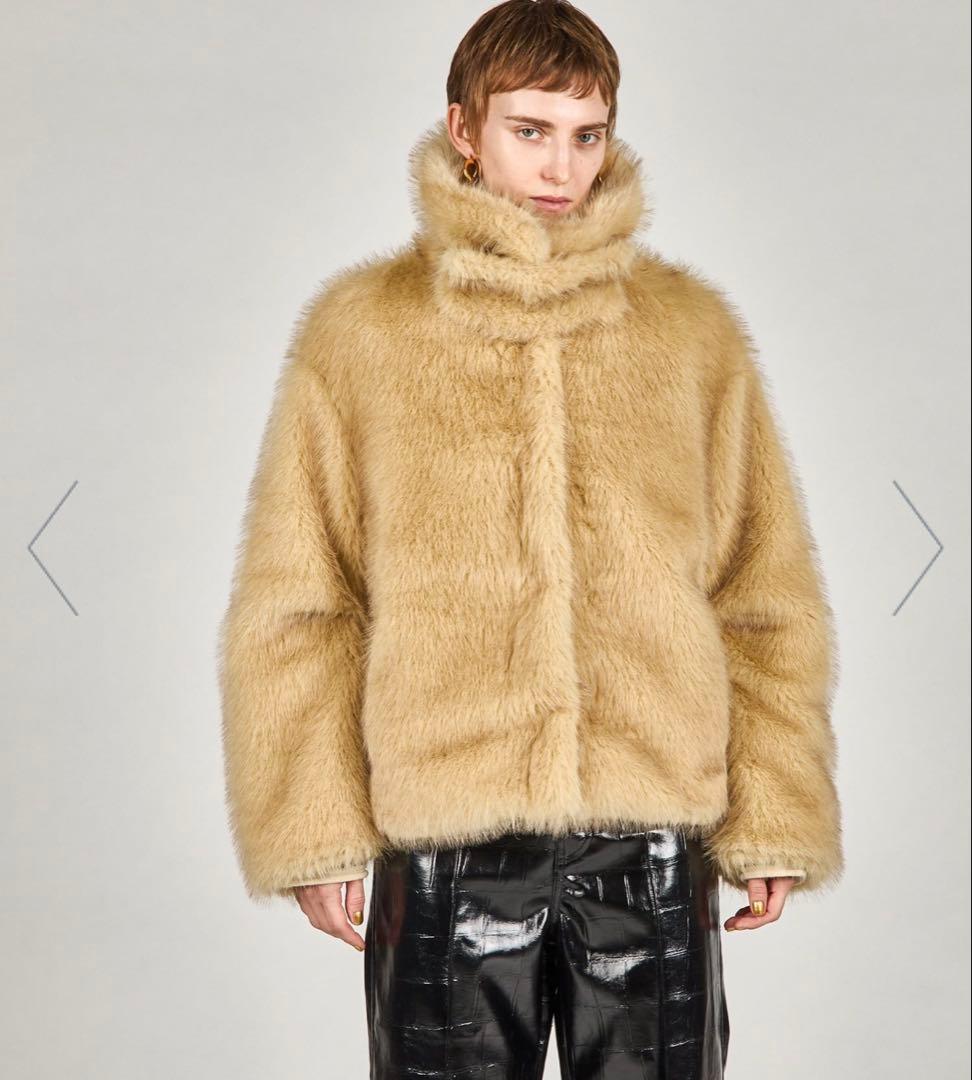 prank project フェイクファーショートコート