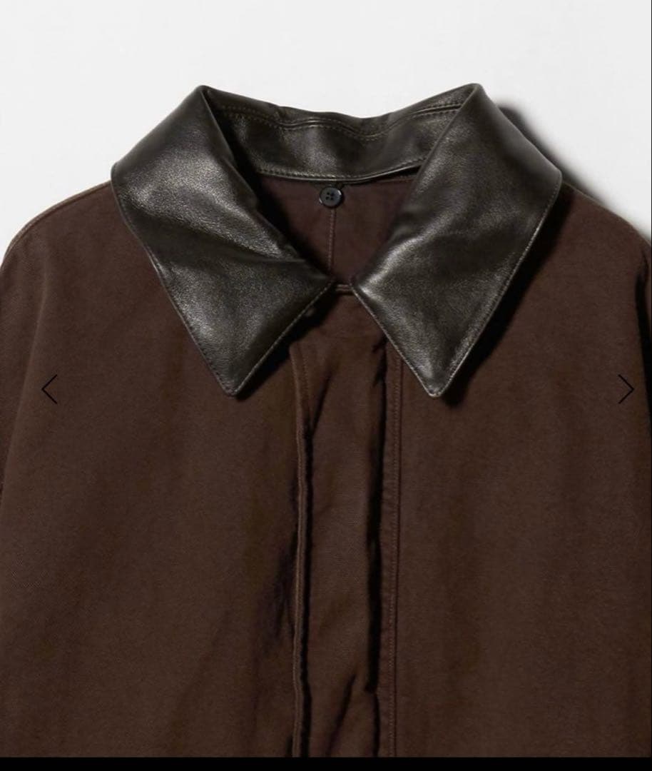 HグラデーションOCカバーオールサイズM襟レザーOVY KAJA オーラリー