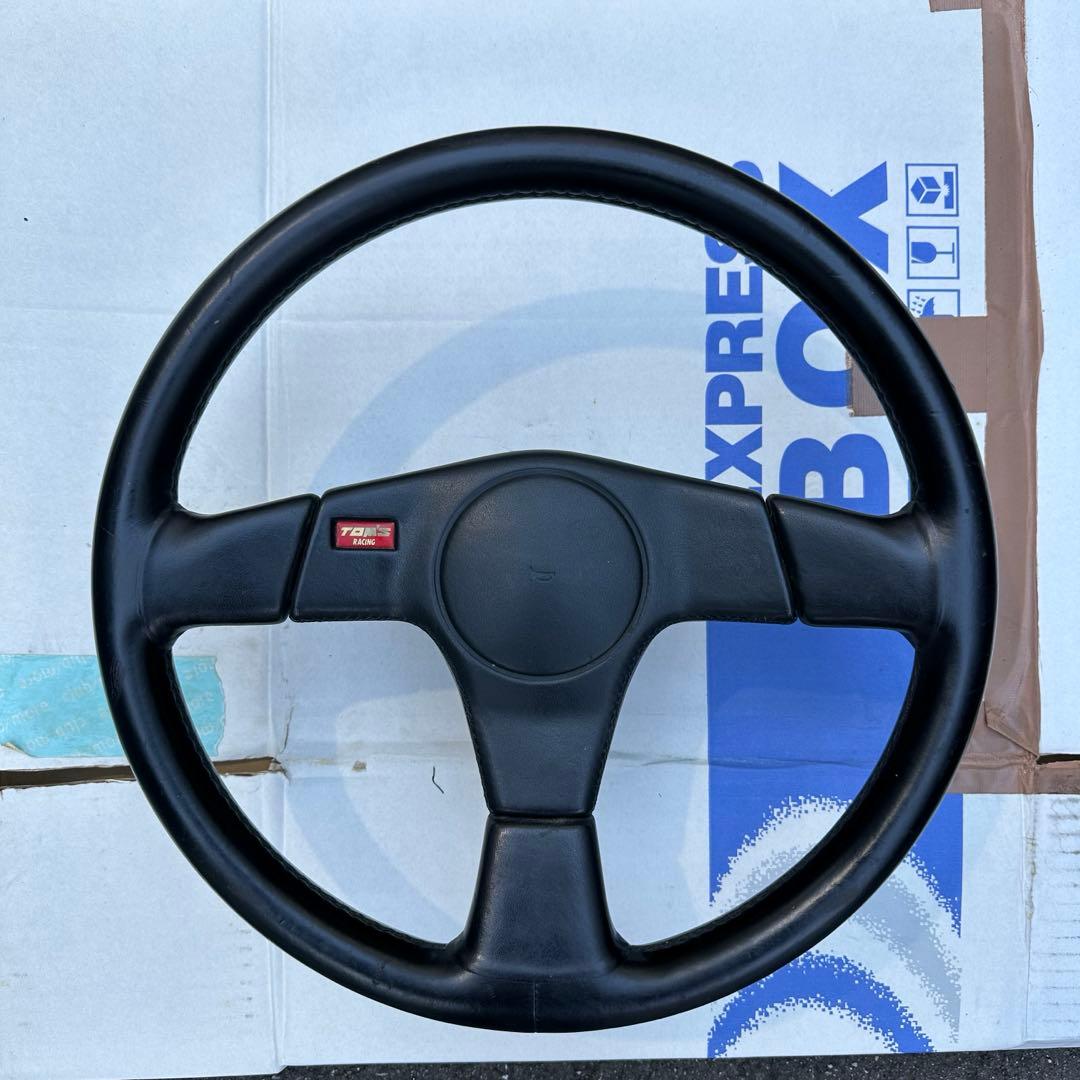 希少　当時物　TOM'S Racing レザーステアリング　36パイ