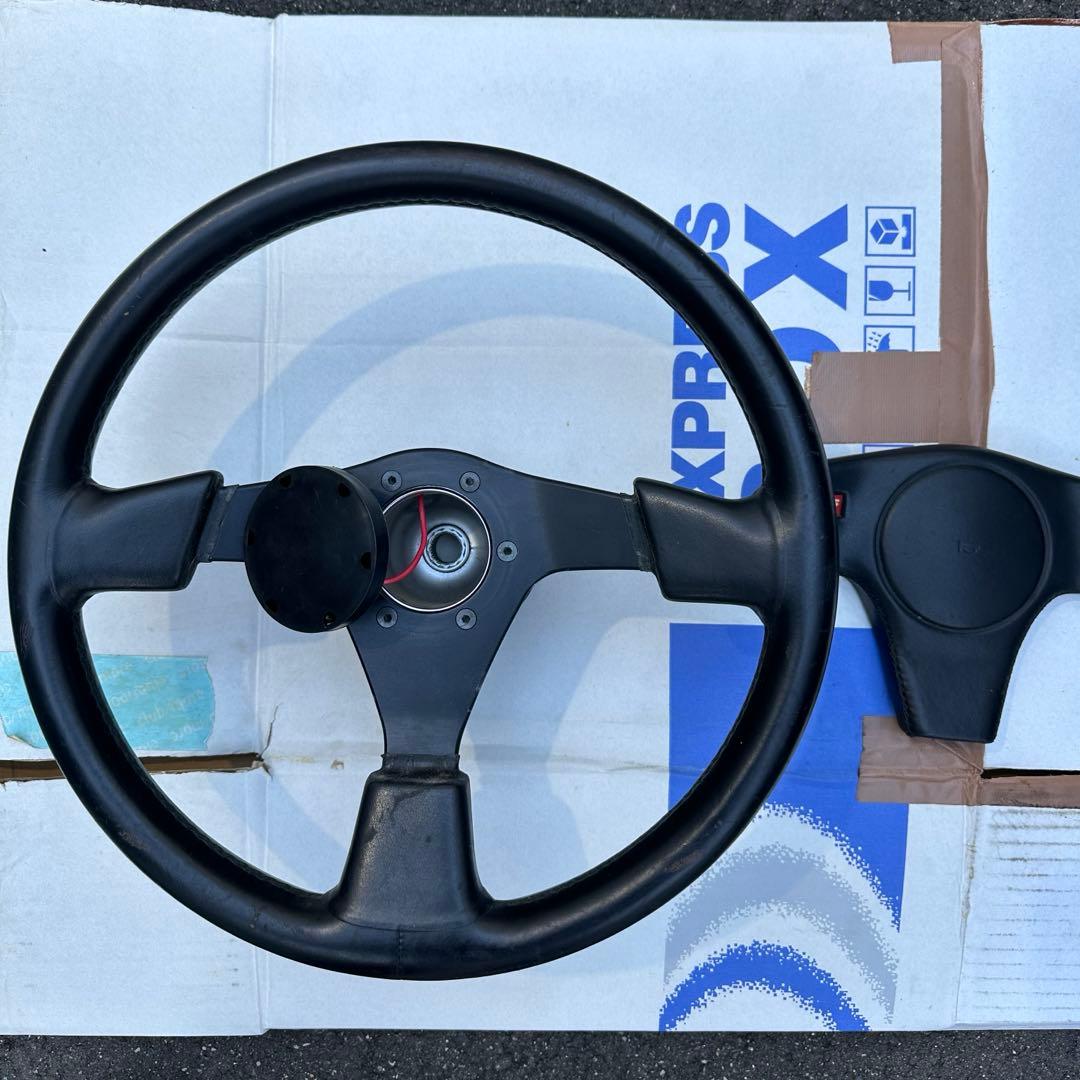 希少　当時物　TOM'S Racing レザーステアリング　36パイ