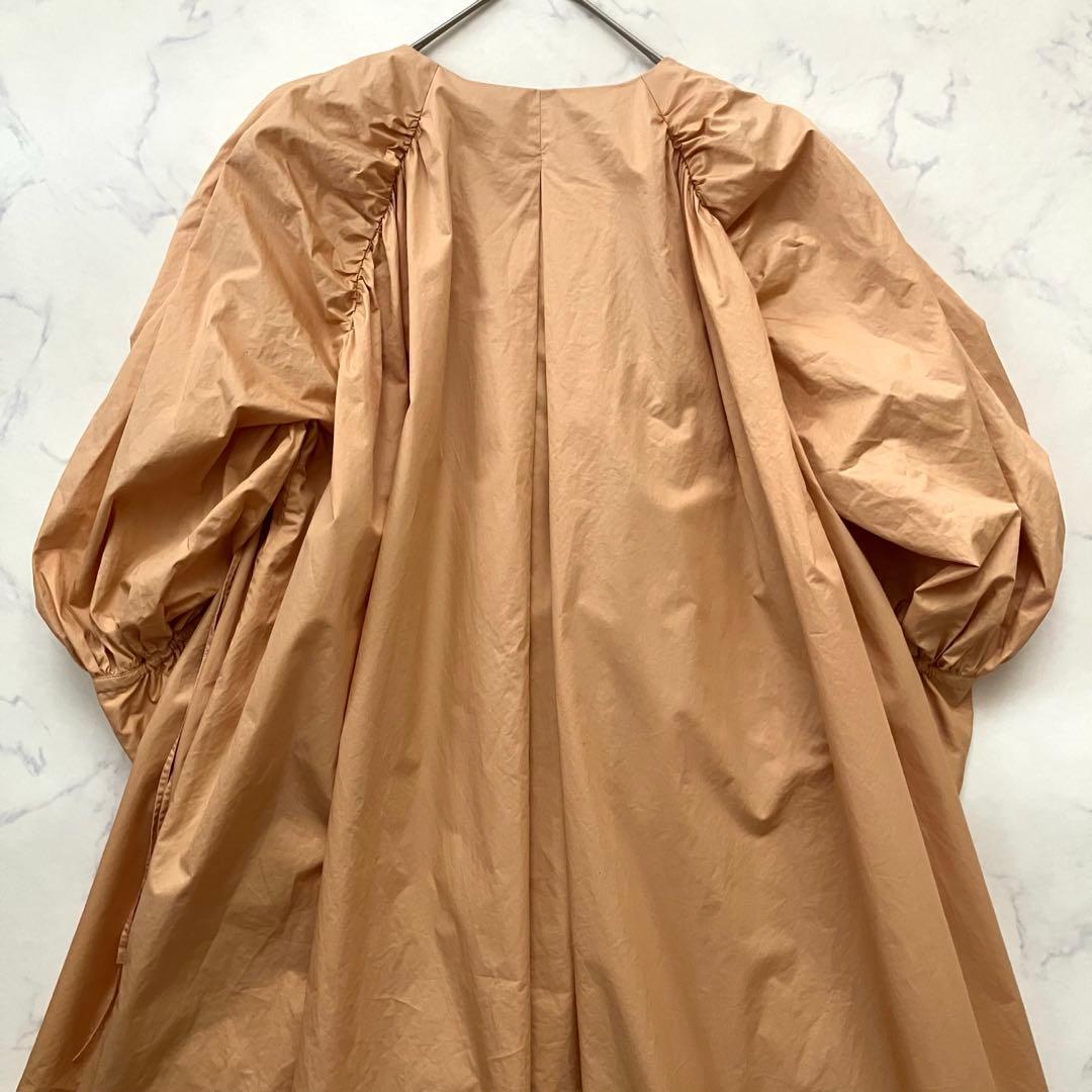 カレンソロジー　コットンドロストスリーブワンピース　マキシ丈　Vネック