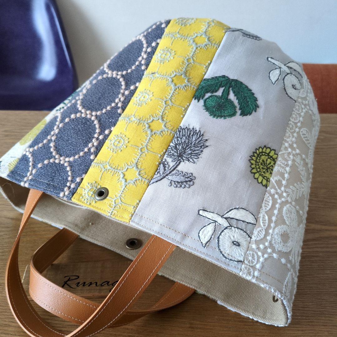 【1537】パッチワーク バケツバッグ＊ミナペルホネン