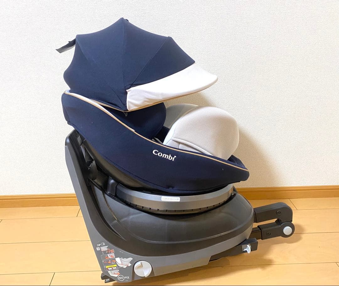 コンビ クルムーヴ スマート ISOFIX エッグショック チャイルドシート 紺