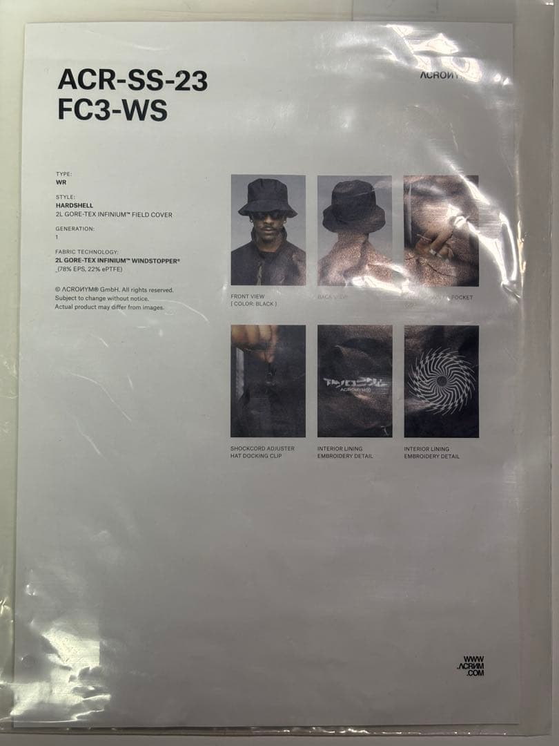 帽子 ACRONYM FC3-WS L