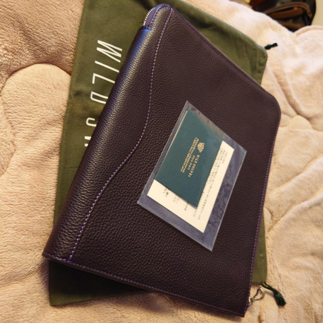 ワイルドスワンズ フォセット クラッチバッグ 王冠ロゴ パープル