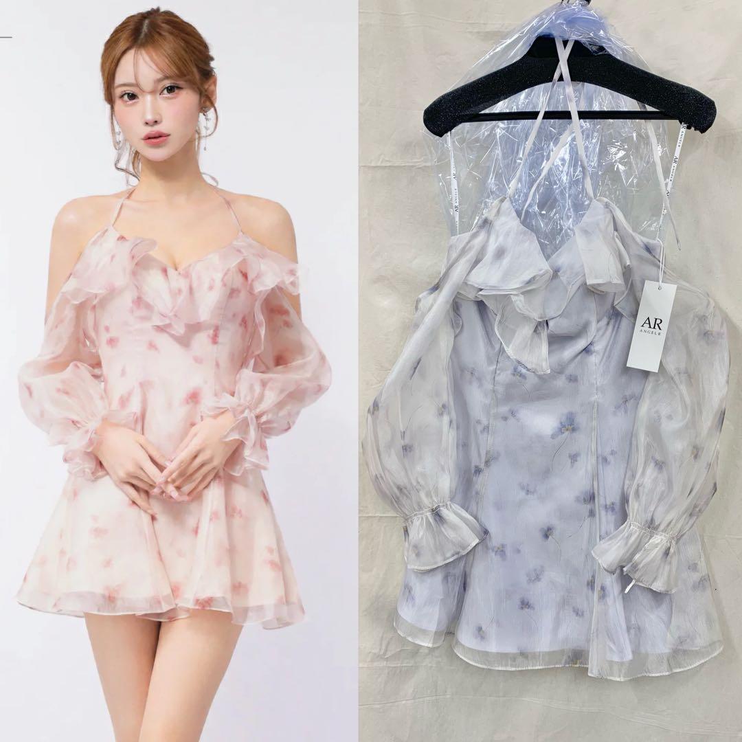 ブルー　AR26801 AngelR キャバドレス　ローブドフルール　ブリエ系