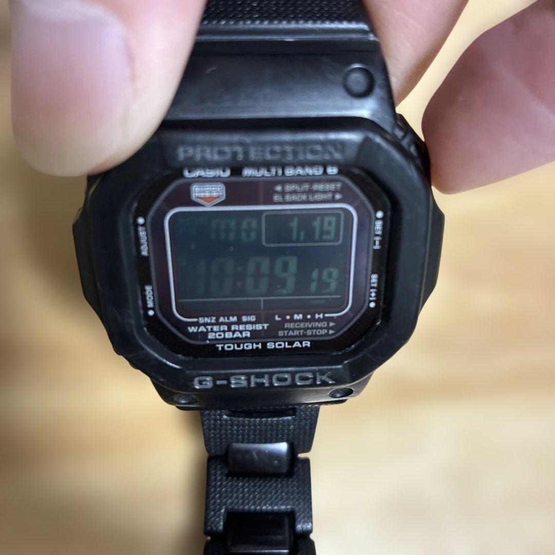 カシオ　G-SHOCK ブラック　タフソーラー　コンポジットバンド