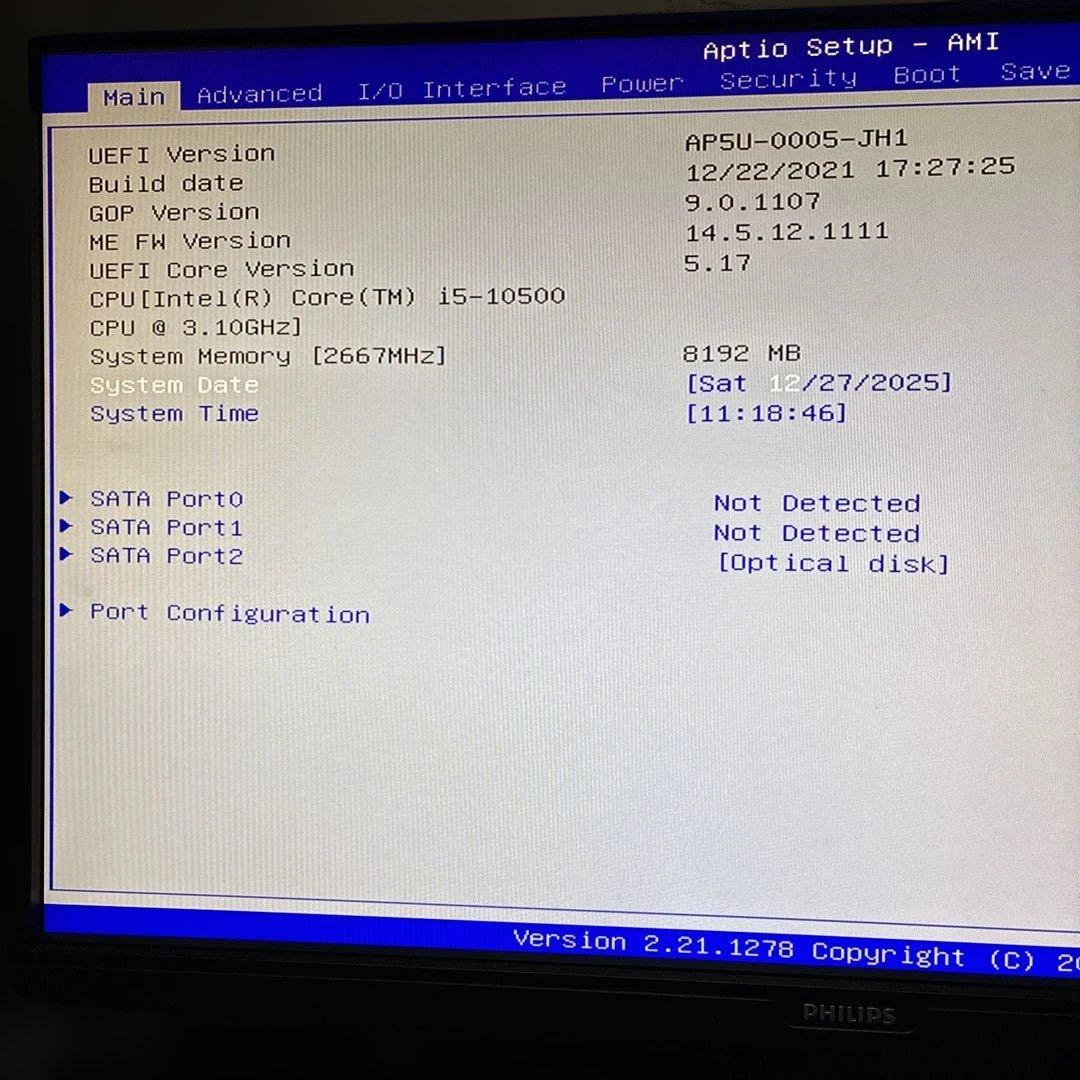 第10世代！Core i5！HDD.SSD非搭載！BIOS確認済！ジャンク品！