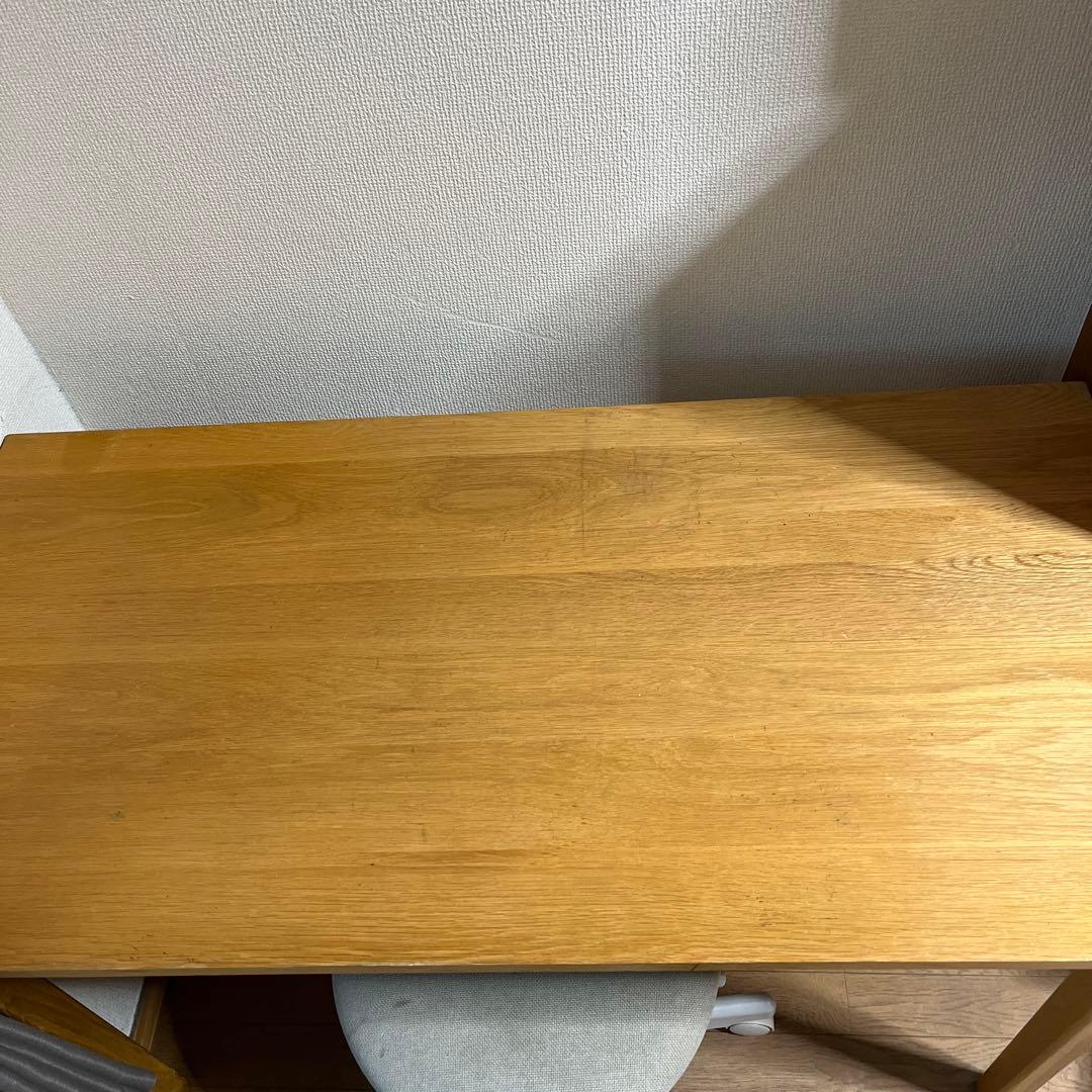無印良品　オーク材　デスクセット