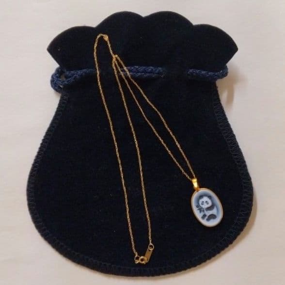 CAMEO ／カメオパンダ ペンダントトップK18刻印／ イタリア製／未使用