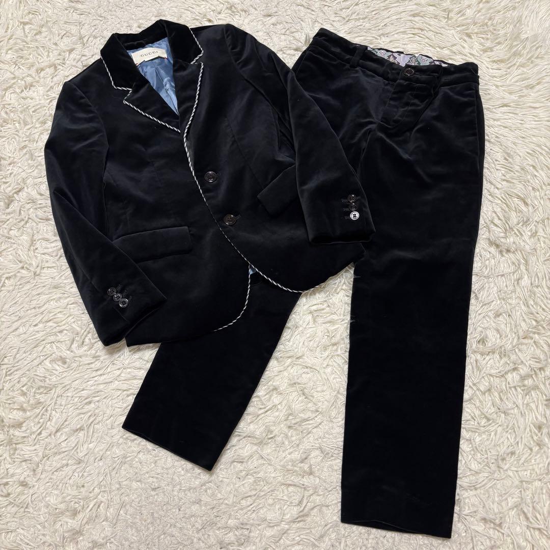 希少 現行 GUCCI ベロア セットアップ スーツ フォーマル ブラック 6