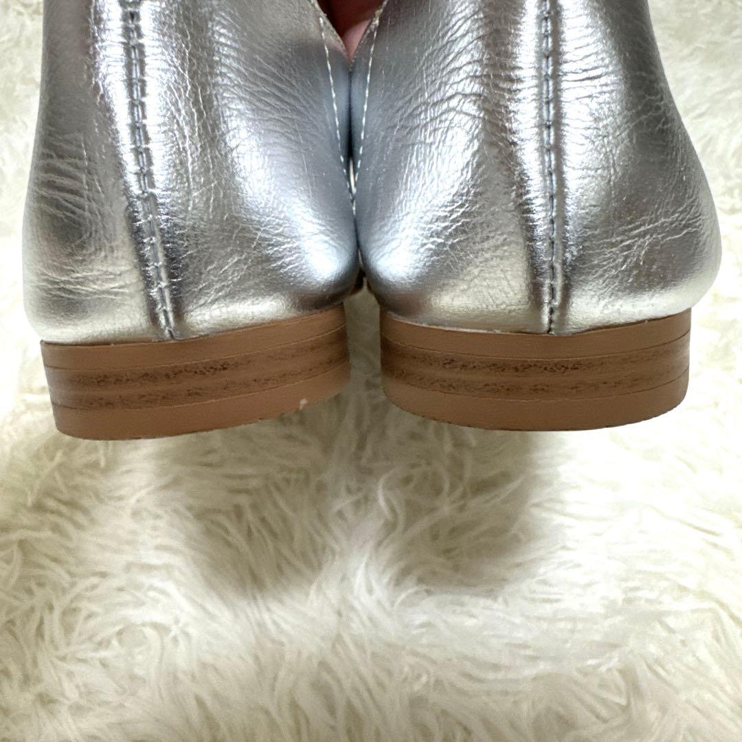 ◆美品◆Stilmoda ラウンドトゥパンプス フラットシューズ シルバー 39