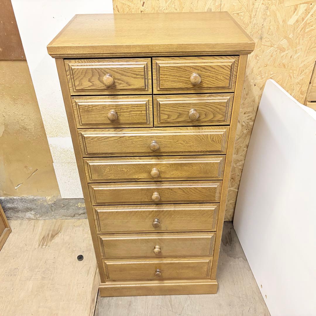 北海道家具 ハイチェスト 引き出し 収納 スリム 整理箪笥 家具 天然木