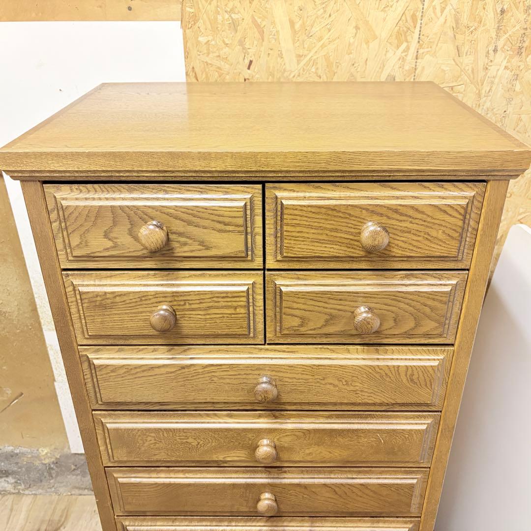 北海道家具 ハイチェスト 引き出し 収納 スリム 整理箪笥 家具 天然木