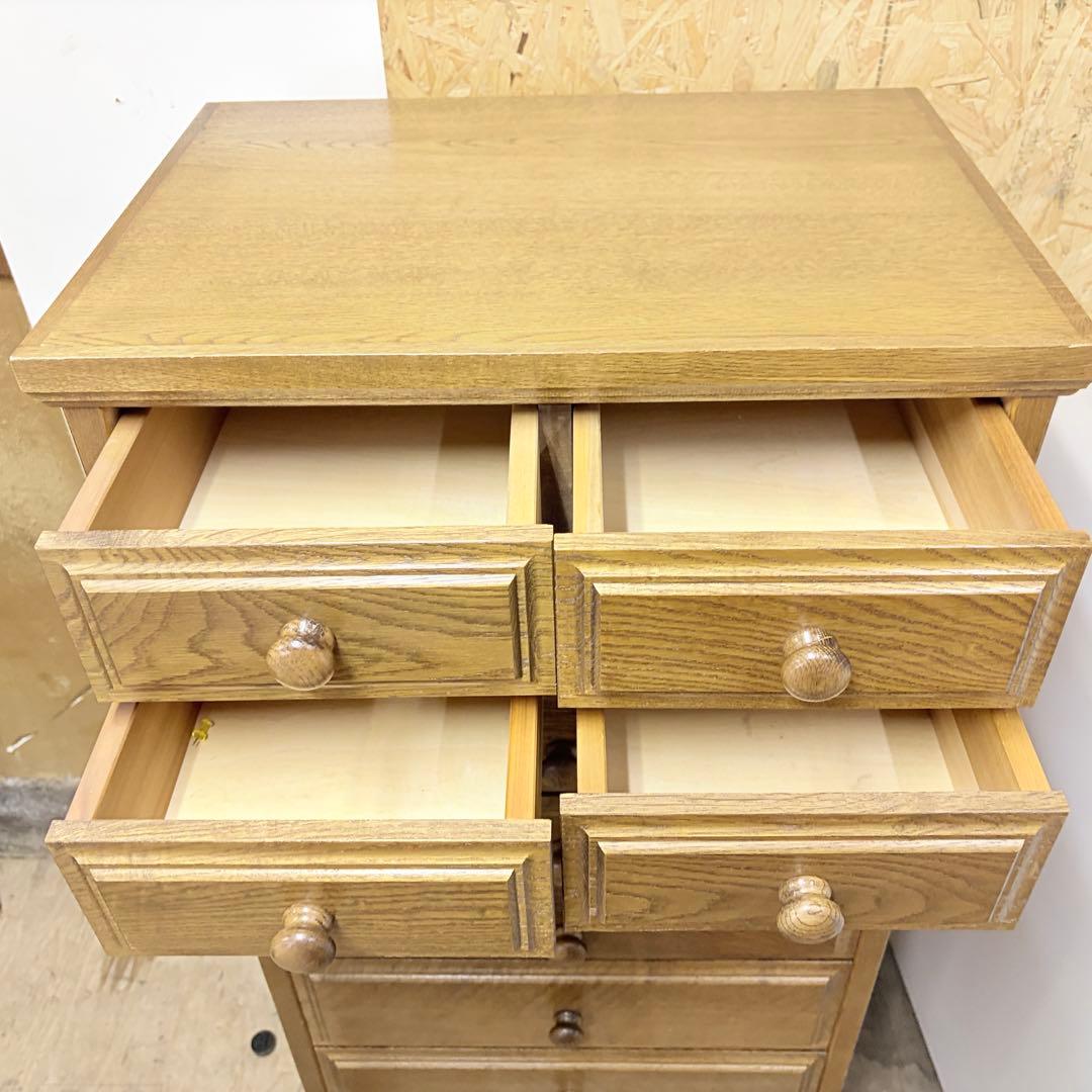 北海道家具 ハイチェスト 引き出し 収納 スリム 整理箪笥 家具 天然木