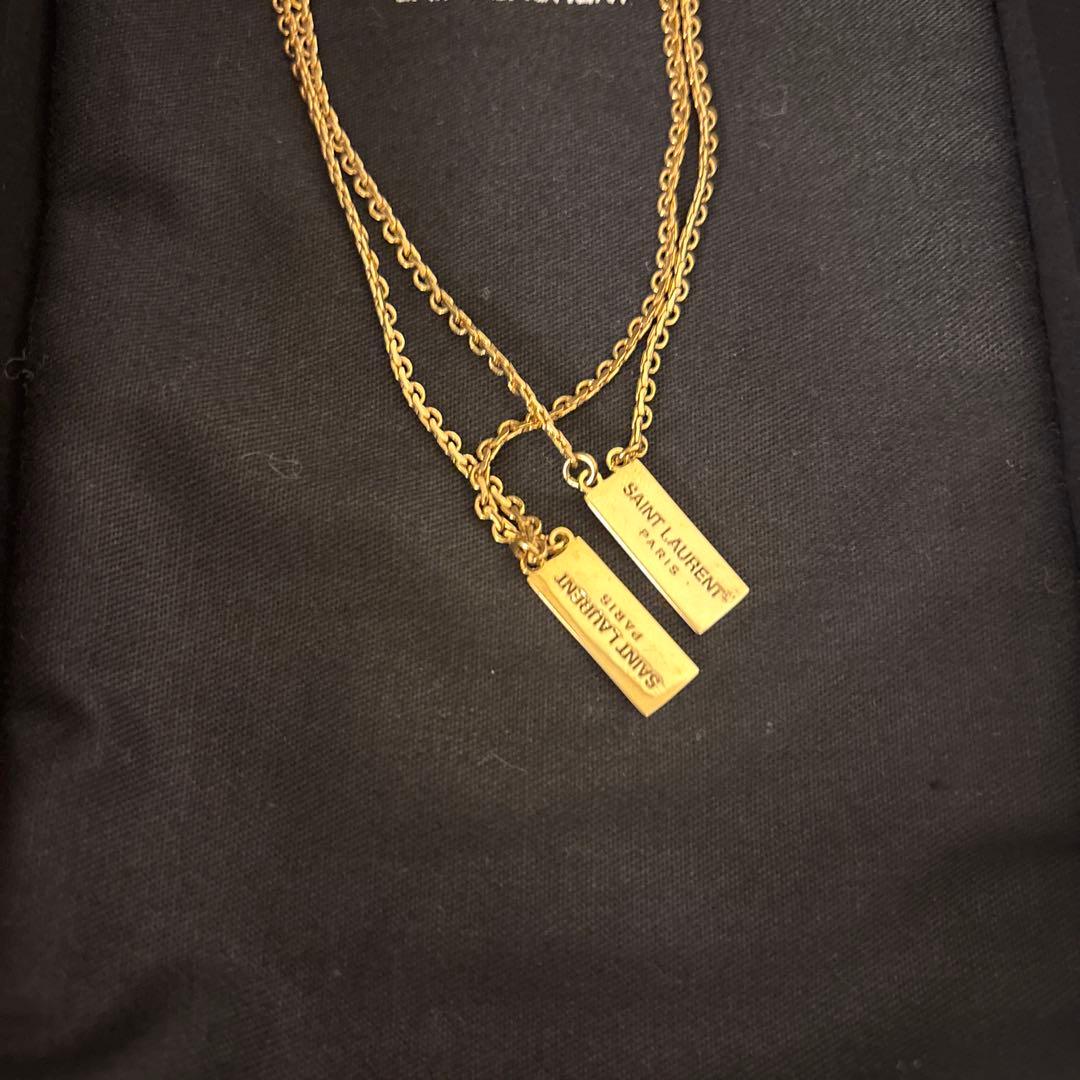 SAINT LAURENT ロゴ　ペンダント ネックレス