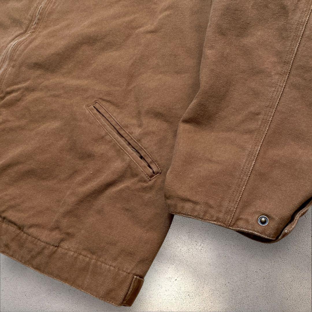 タレダックジャケットXL企業ロゴ刺繍ブラウン襟コーデュロイ中綿キルティング