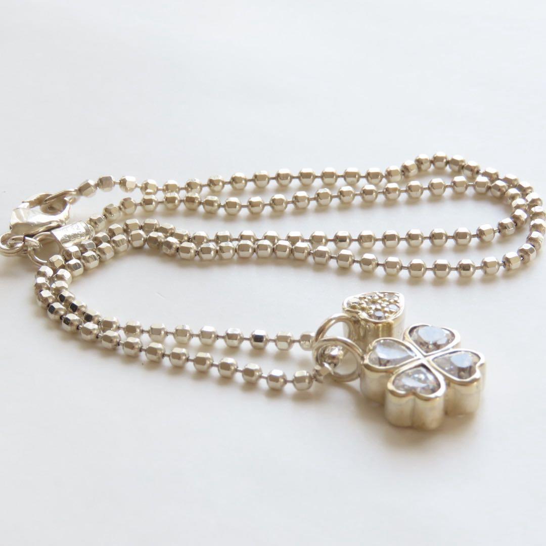 folli follie クローバー　ハート　750 ネックレス　925