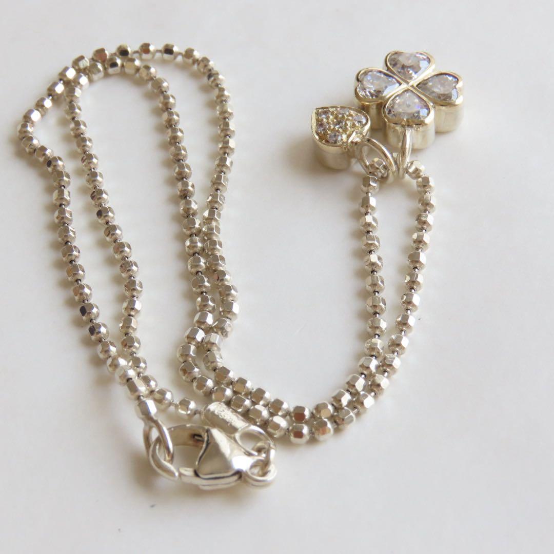 folli follie クローバー　ハート　750 ネックレス　925