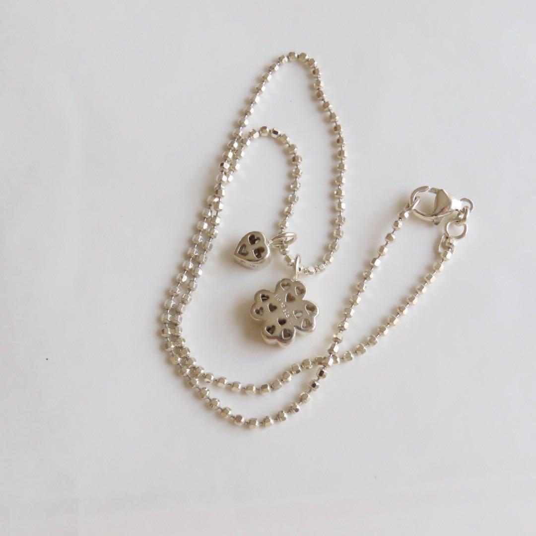 folli follie クローバー　ハート　750 ネックレス　925