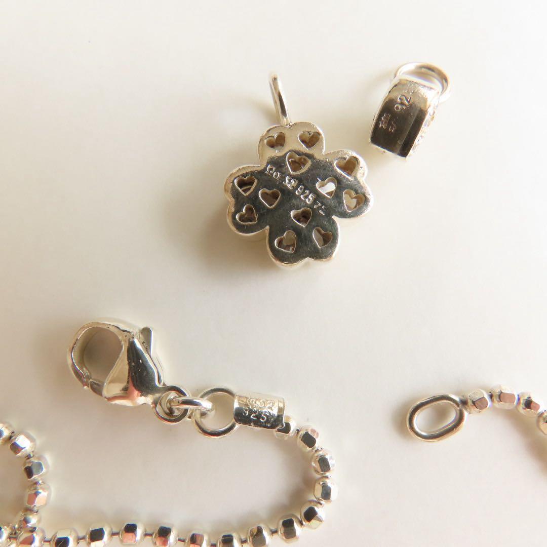 folli follie クローバー　ハート　750 ネックレス　925