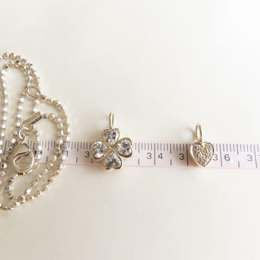 folli follie クローバー　ハート　750 ネックレス　925