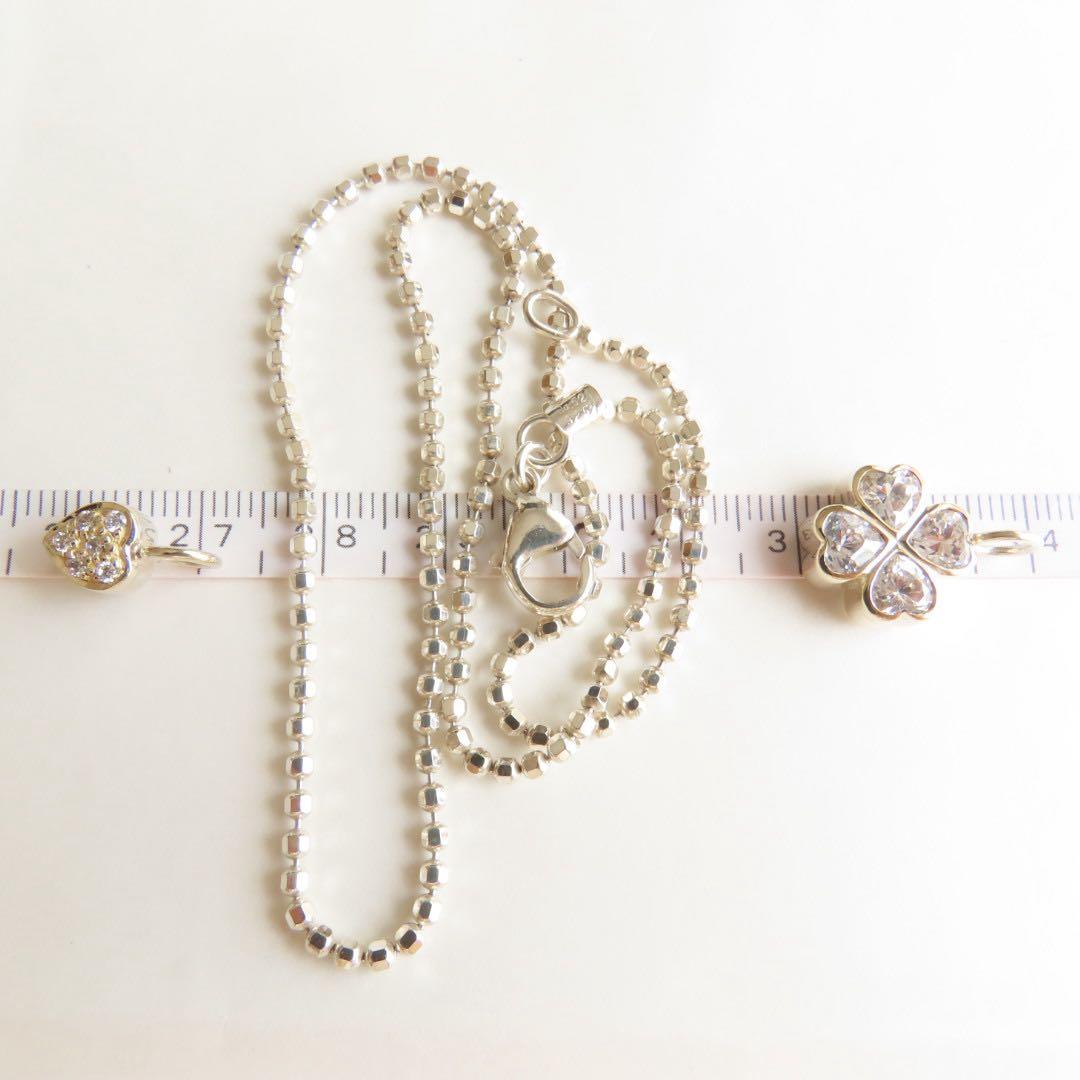 folli follie クローバー　ハート　750 ネックレス　925