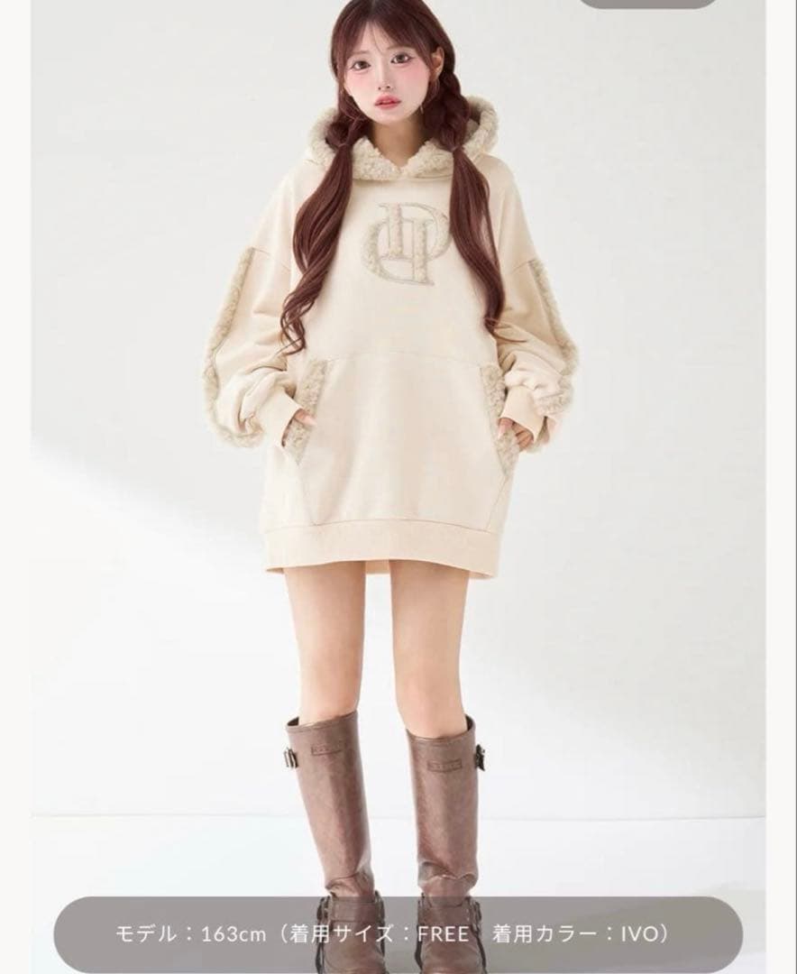 Darich DDボアスウェットフーディー IVO