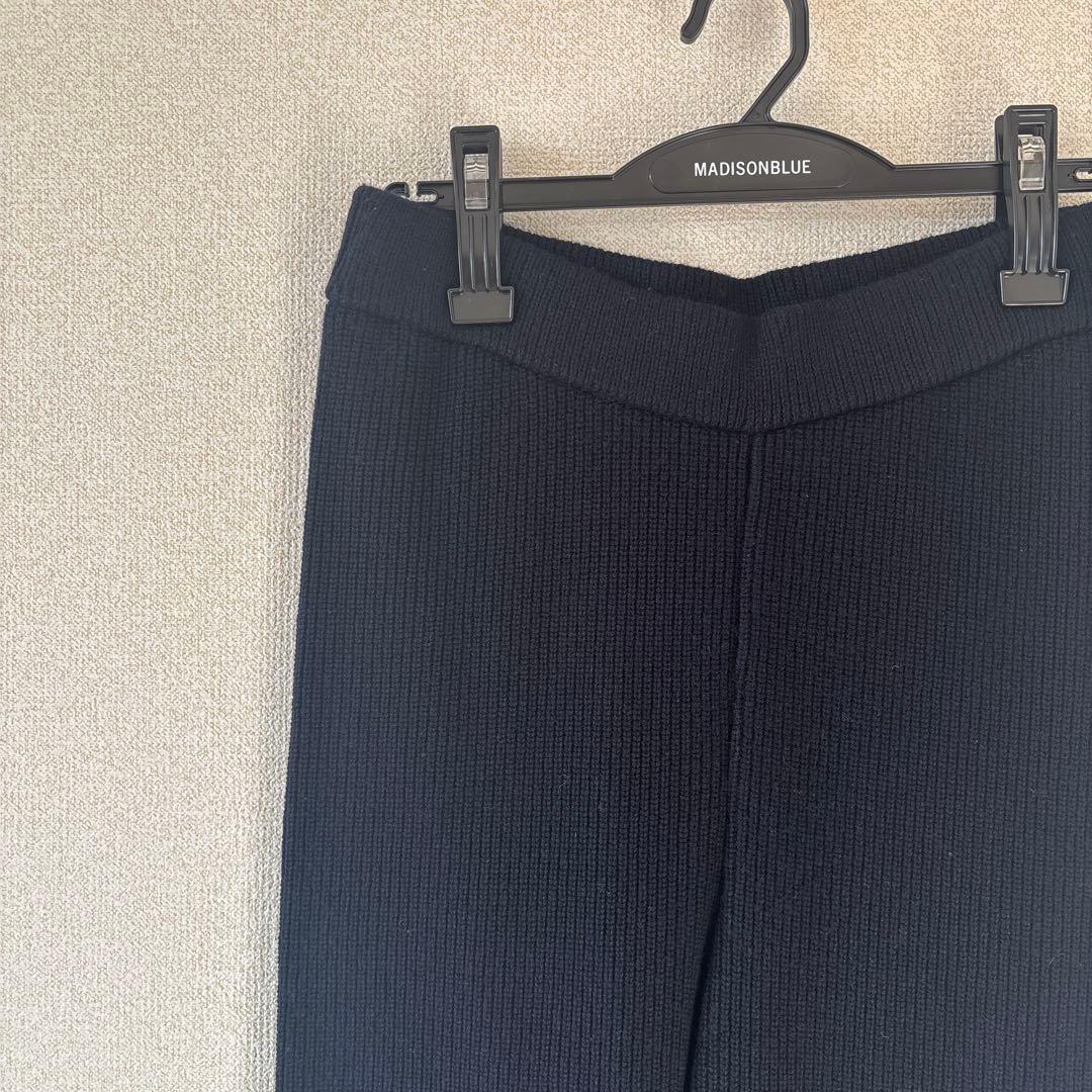 MUSE ドゥーズィエムクラス　OLBIA RIB リブパンツ36 ネイビー