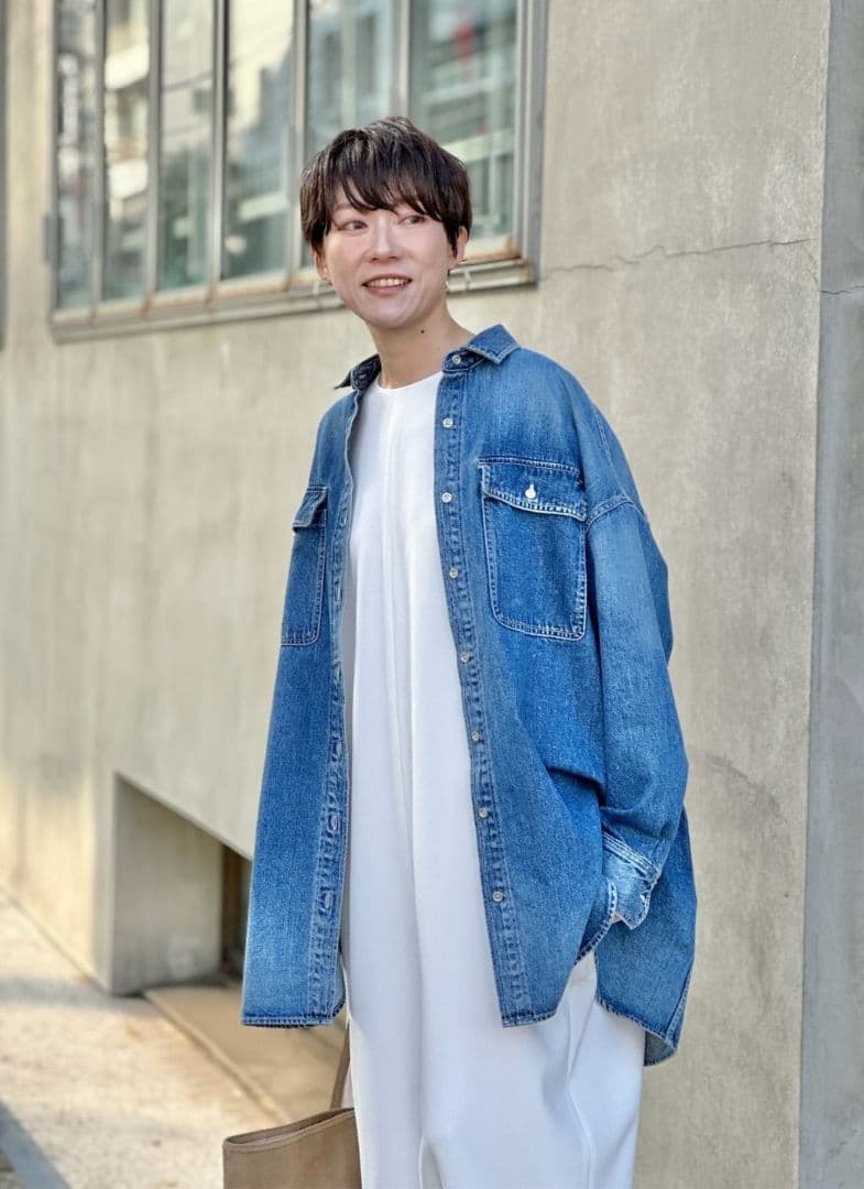 ウィムガゼット　【インフルエンサーコラボ】刺繍デニムシャツ