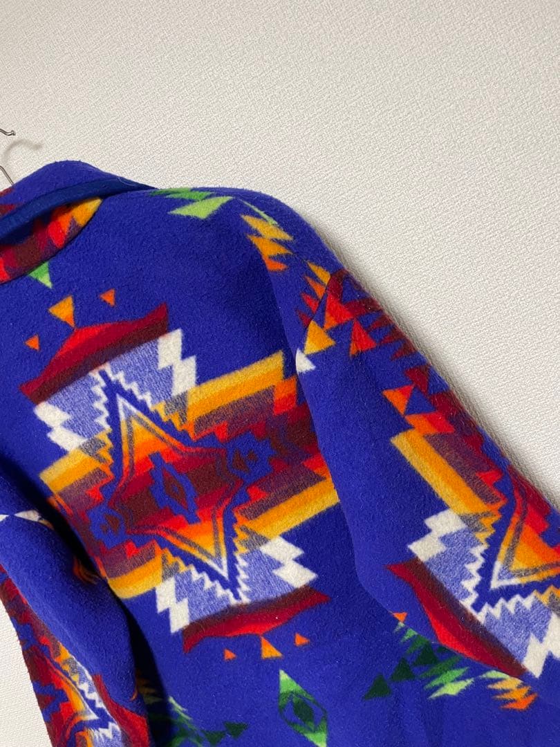80s USA製 CRY WOLFE ネイティブ柄 ブランケット コート