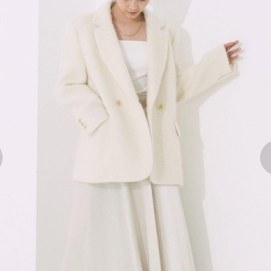 美品　BABYLONE シャギージャケットコート　ジャコット